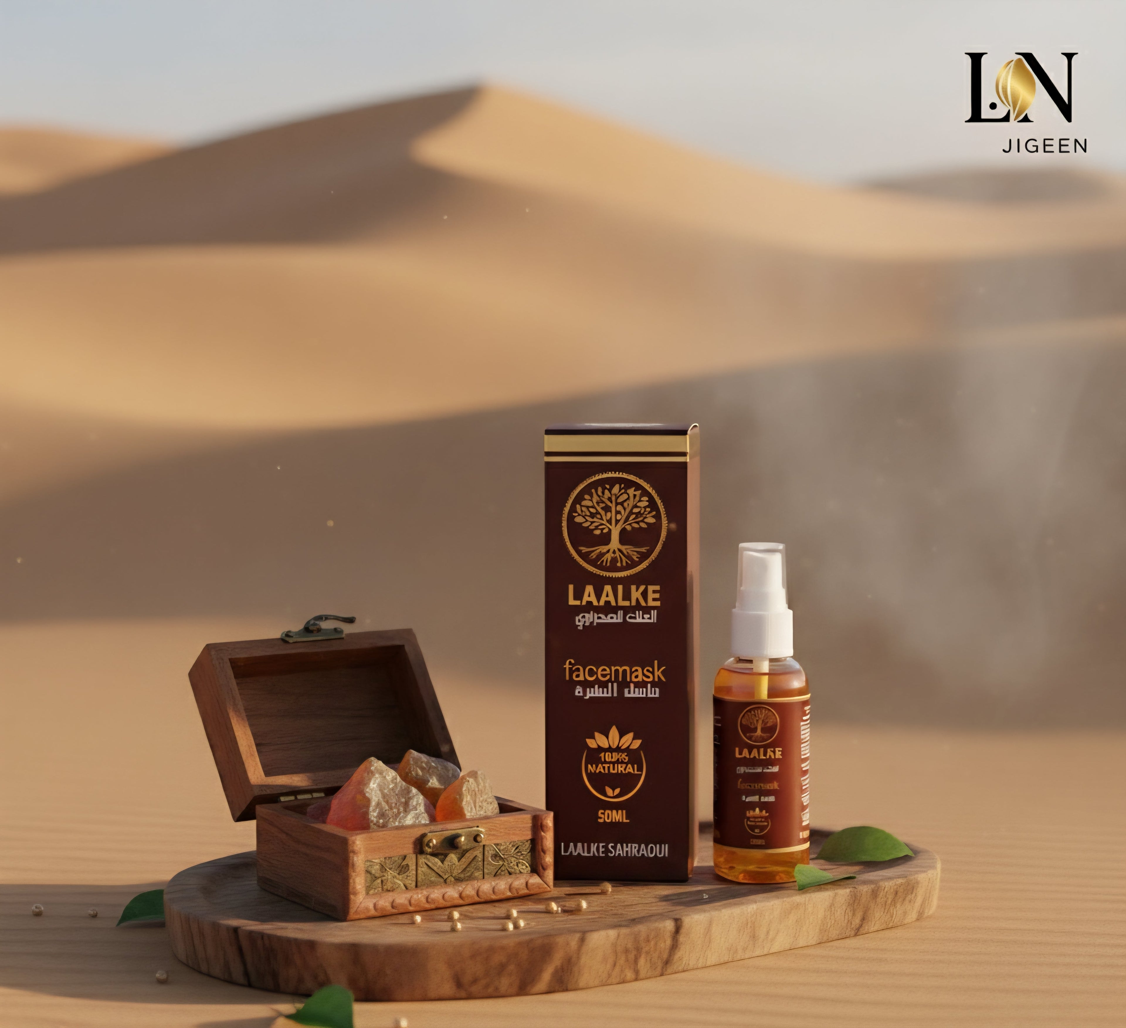 Révélez l'Éclat du Désert : Le Secret de Beauté de l'Encens Sahraoui avec le Masque LAALKE - L.N Jigeen 