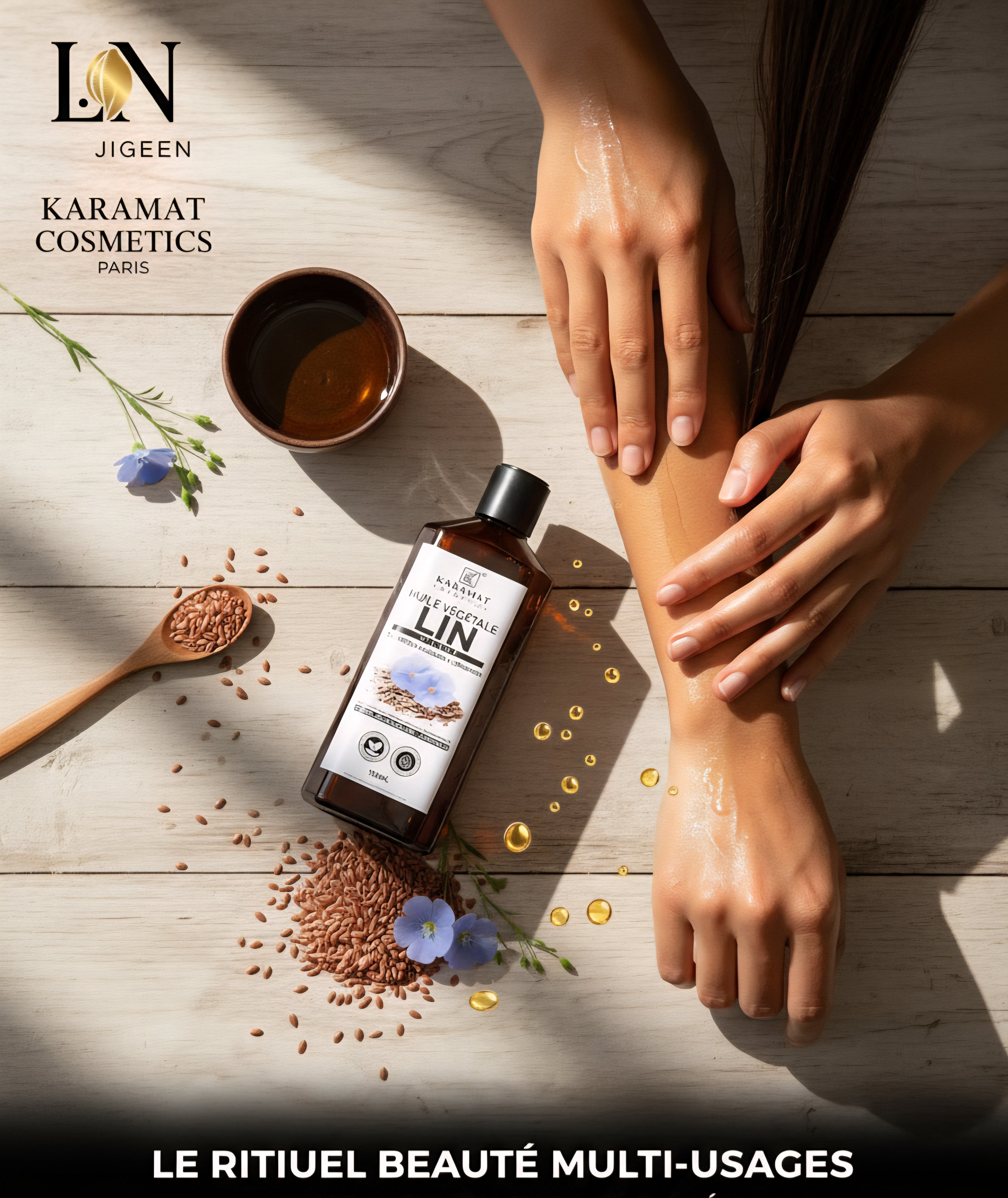 Les Vertus Insoupçonnées de l'Huile de Lin Vierge : Le Secret d'une Beauté Naturelle - L.N Jigeen 