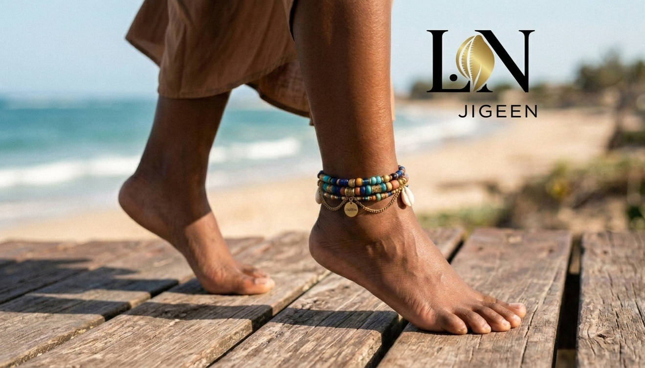 L'ÉCLAT DU PAS : SIGNATURE L.N JIGEEN ✨ Le raffinement jusqu'au bout des chevilles.