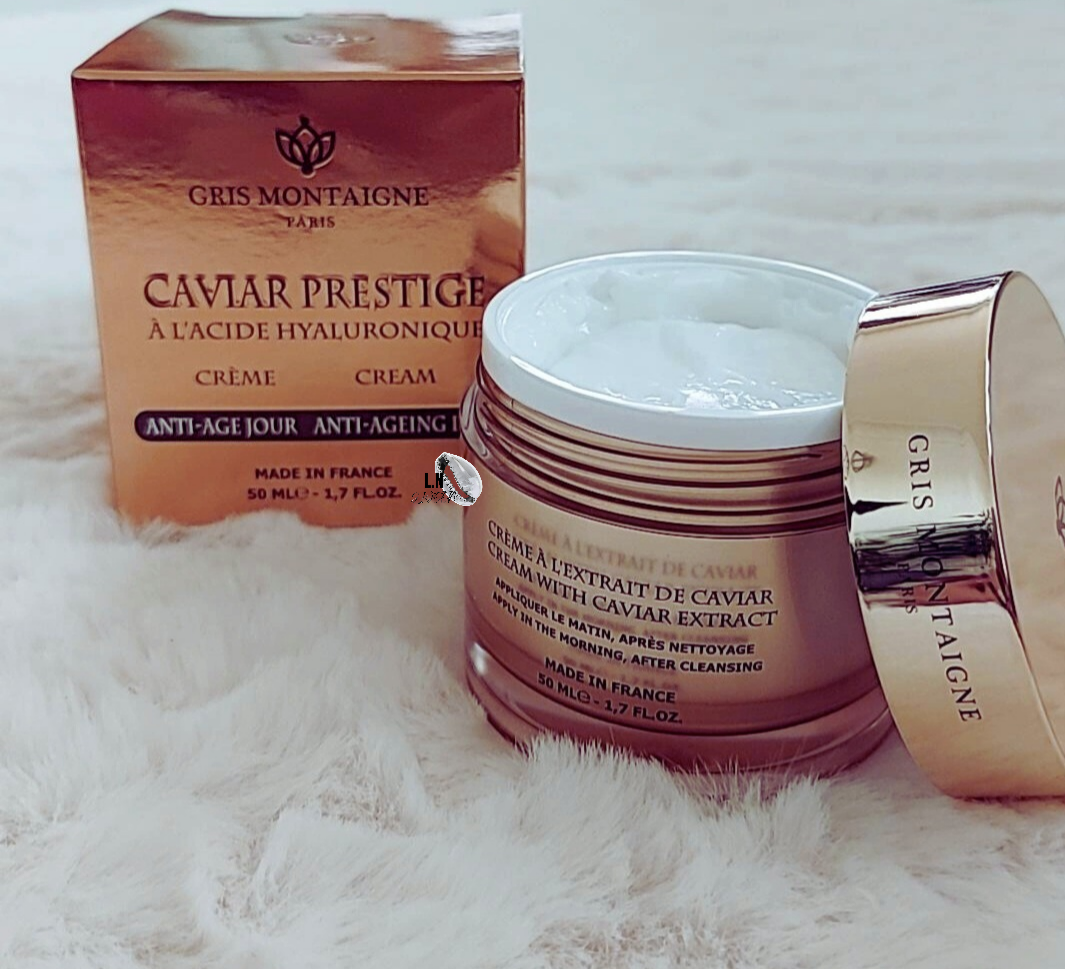 Crème de Jour Caviar Prestige à l'Acide Hyaluronique - Gris Montaigne : Éclat et Hydratation Anti-Âg