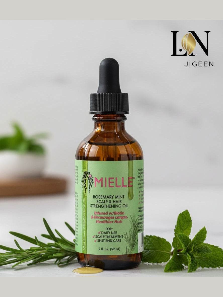 Huile fortifiante au romarin et menthe - Mielle - L.N Jigeen 