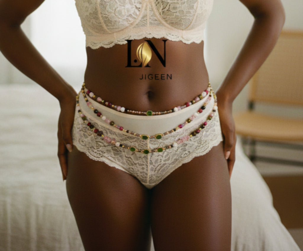 Création Unique L.N Jigeen : Perles de Reins Authentiques | Taille 94-100 cm