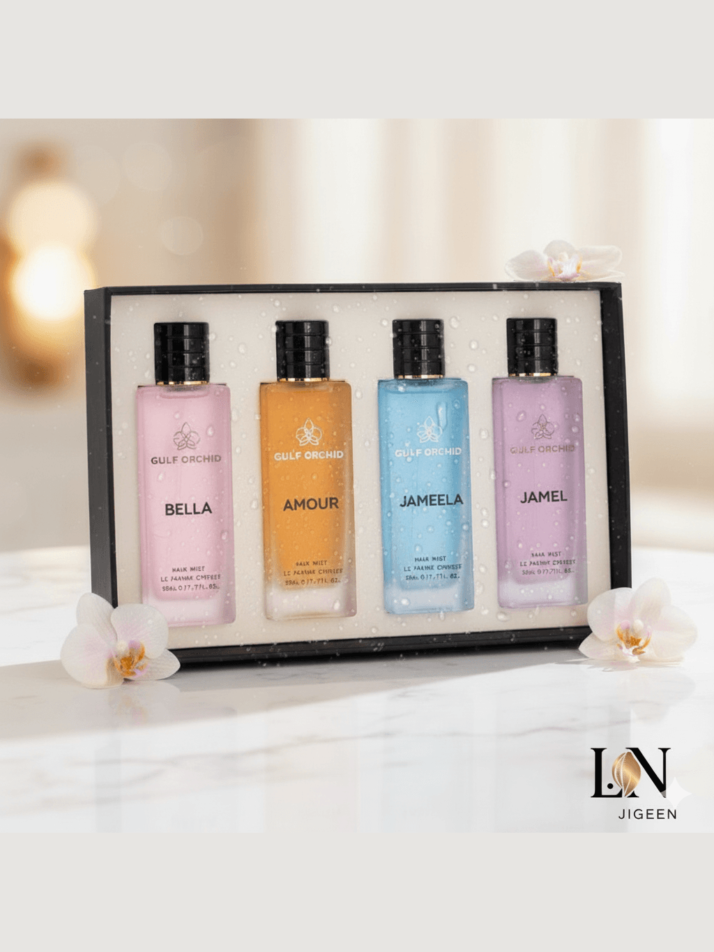 Sérénade de Senteurs : Coffret de 4 Brumes Gulf Orchid - L.N Jigeen 