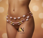 Perle de Reins Artisanale Unique "L.N Jigeen" – Taille (82cm - 92cm)