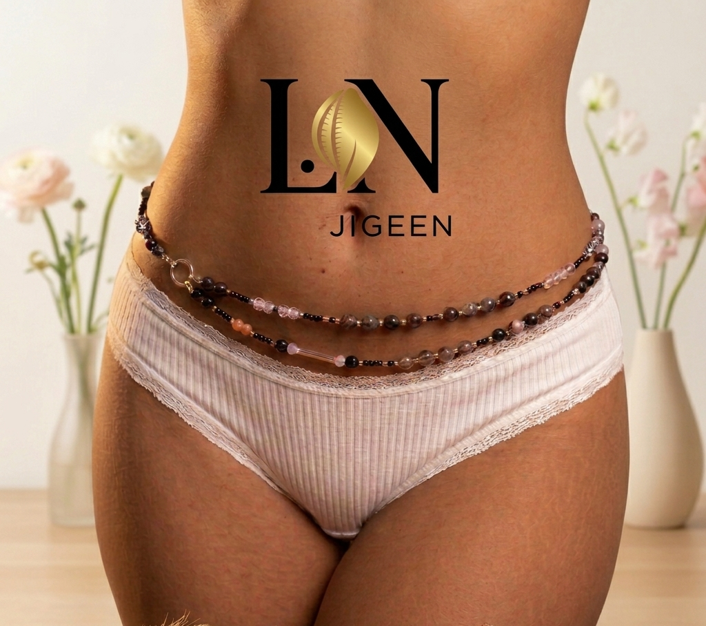 Perles de Reins "Gaia" en Obsidienne – Bijou de Corps Unique pour Femme Fatale