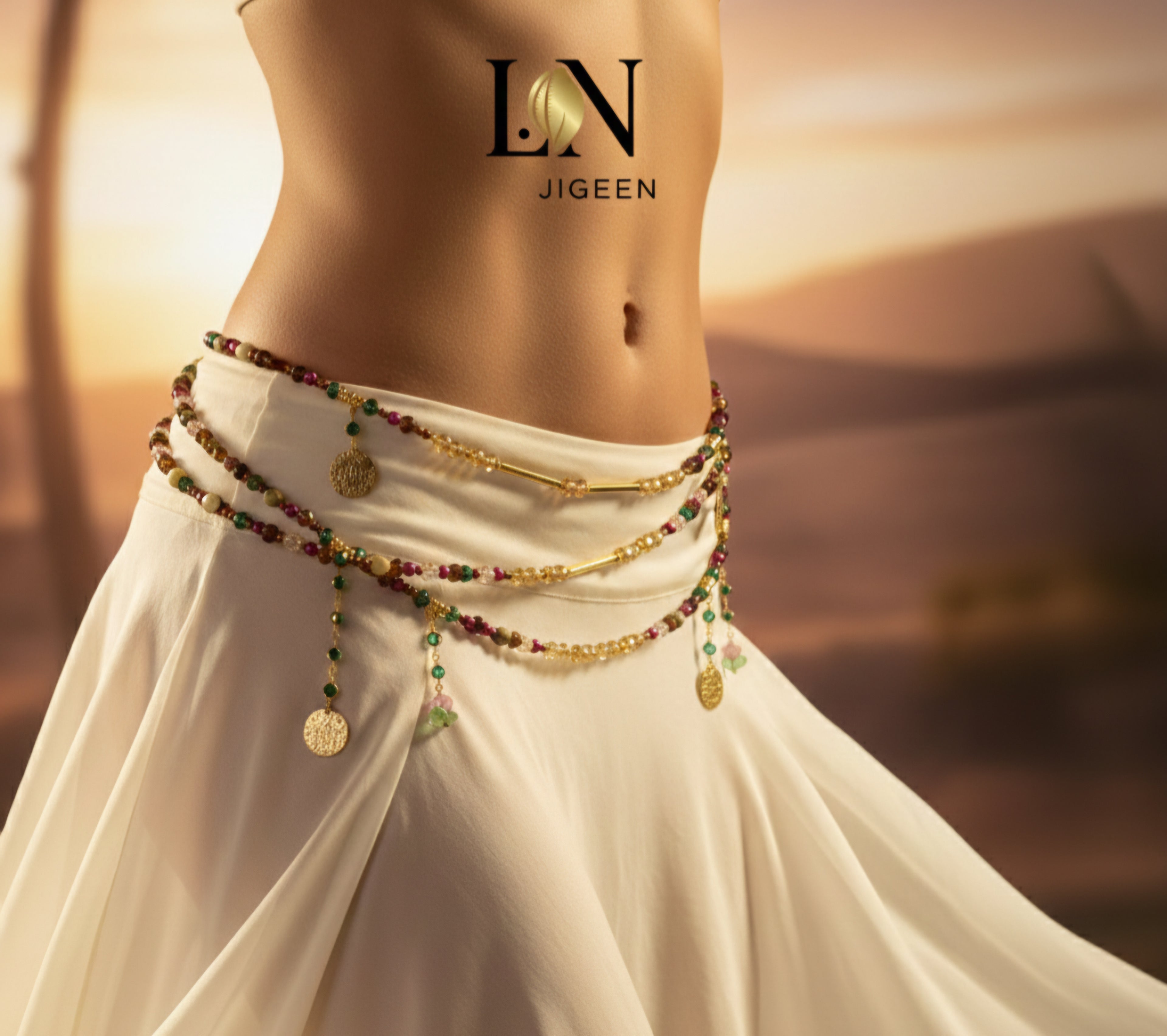 Perles de Reins 📿 Création L.N Jigeen | Authentiques Bijoux de Taille & Ceinture Abdominale Femme (Max 105cm)