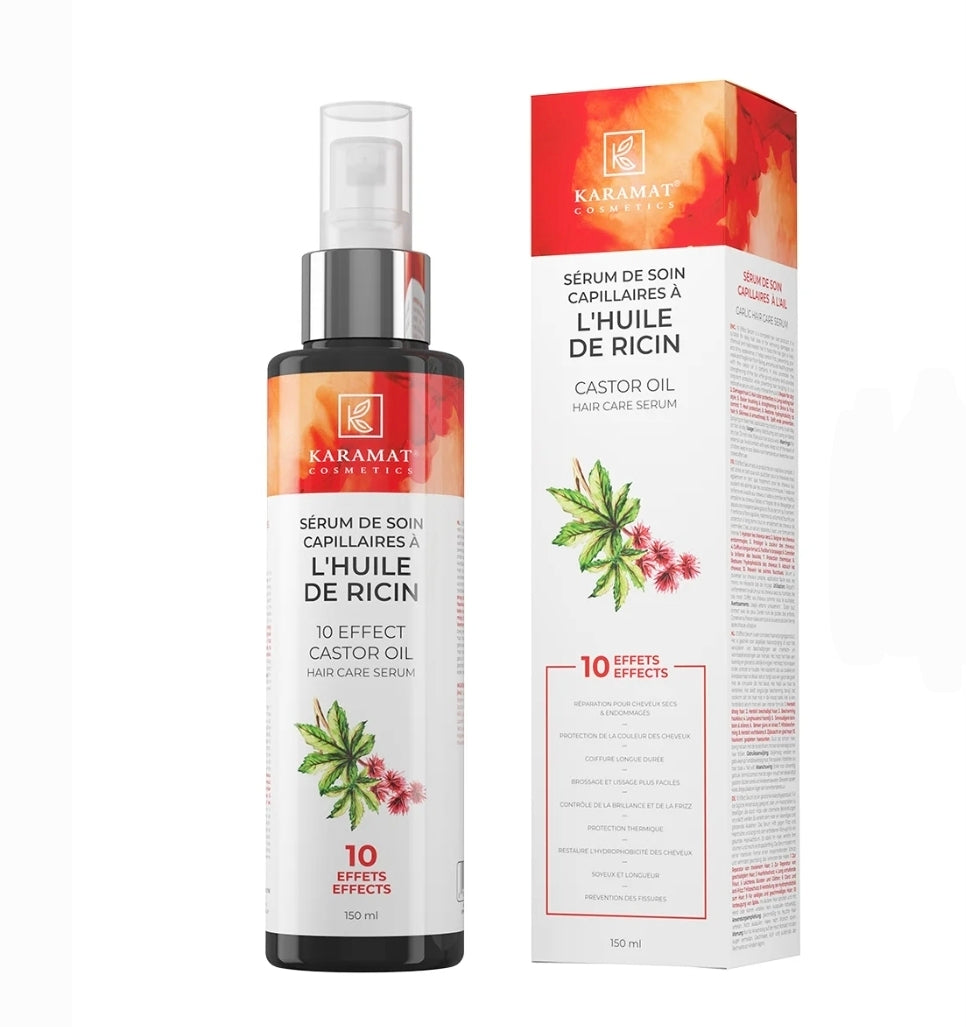 Sérum de soin capillaire à l'huile de ricin - Karamat Cosmetics