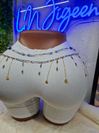 Bijou de Corps "L’OBÉISSANTE" – Parure de Taille "Patron, Humide je suis" | Chaîne de Hanches Artisanale Unique