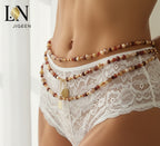 Perles de Reins L.N Jigeen "Esmeralda" - Bijou de Corps Unique (Max 96 cm)