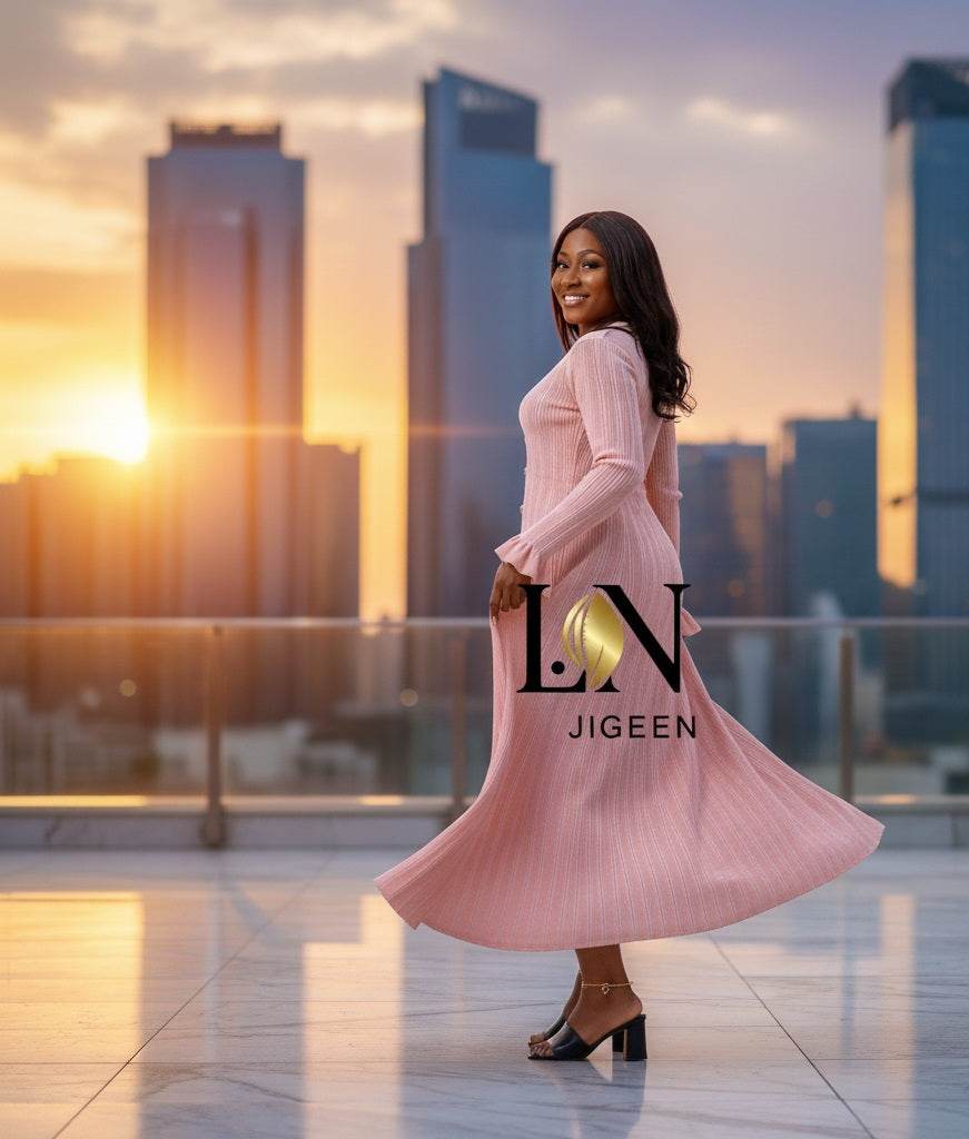 Découvrez la robe Marie : L'élégance douce de l'Automne - L.N Jigeen 