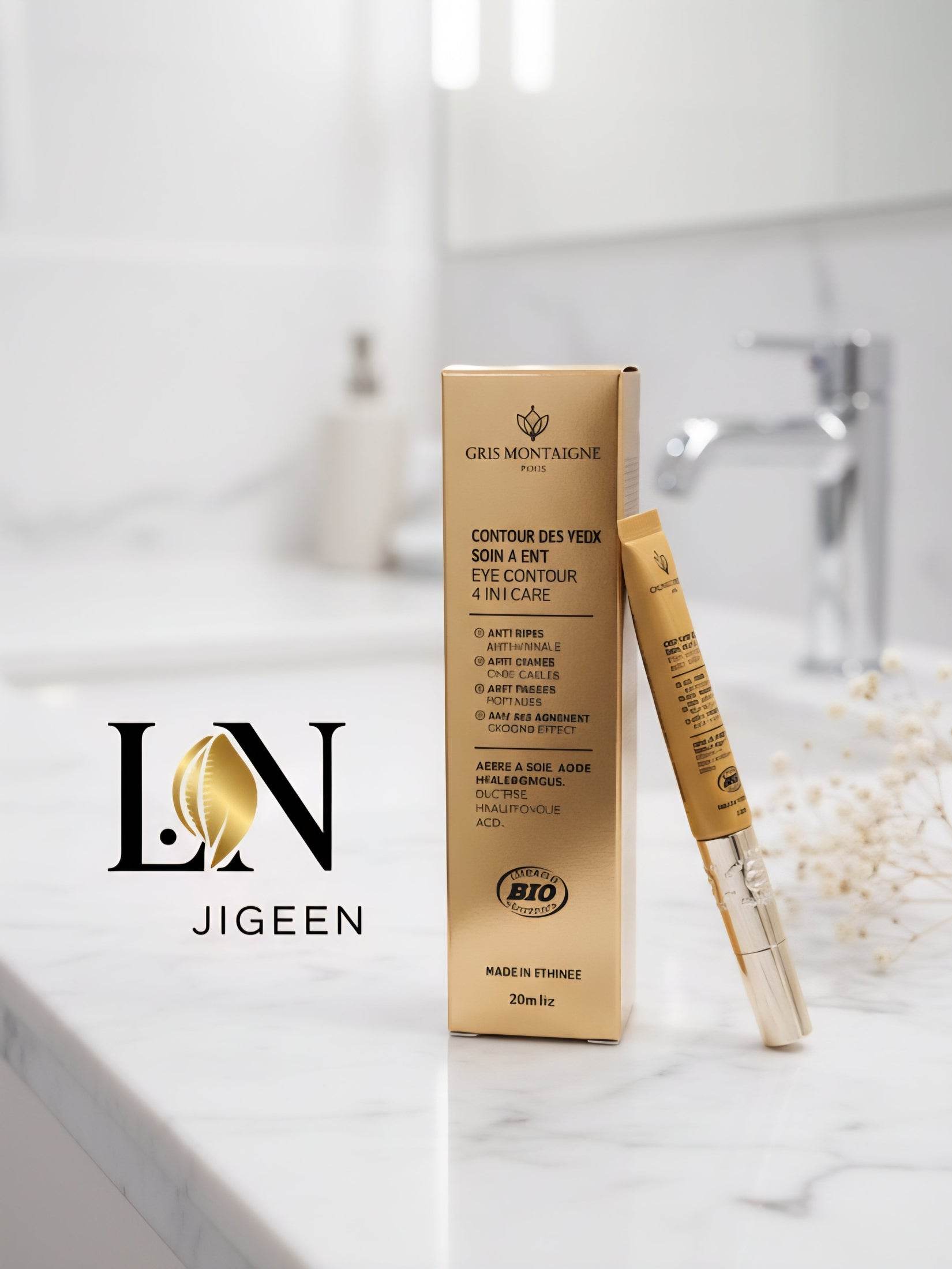 Soin Contours des Yeux 4 en 1 avec son Embout Vibrant - Gris Montaigne - L.N Jigeen 