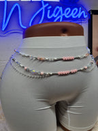 Bijou de Corps "LA SOUMISE" – Parure de Taille Érotique "Daddy, Lèche-moi" | Chaîne de Hanches & Fessier Unique Fait Main