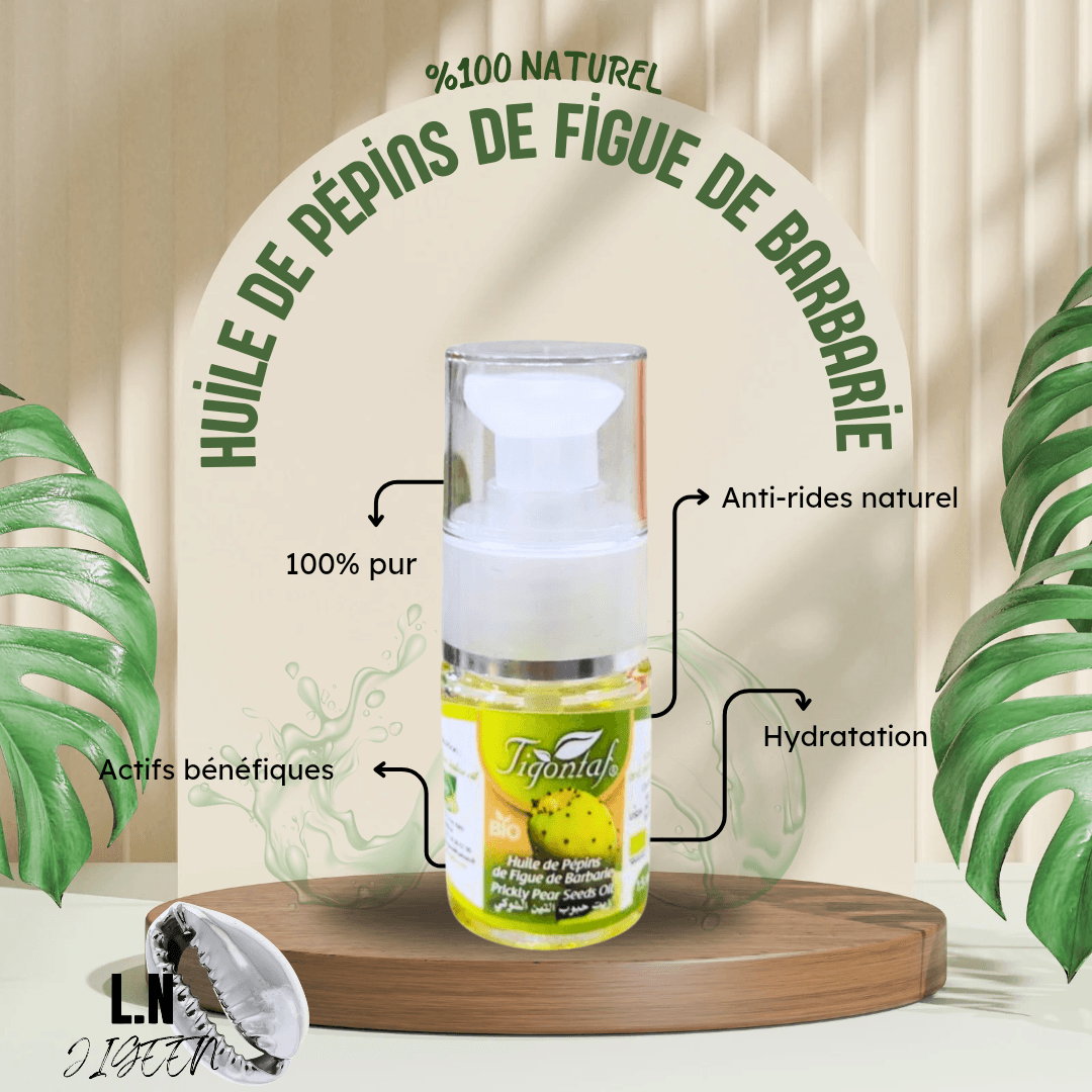 Huile de pépins de figue de Barbarie - L.N Jigeen 